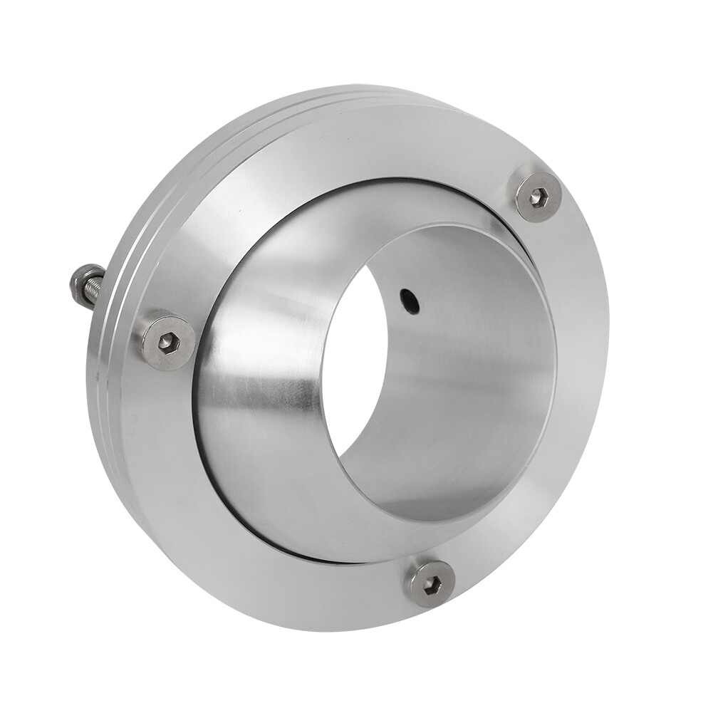 2" Billet Chrome Column Drop (2.5" Drop) With 2" Aluminum Steering Column Swivel Floor Mount Kit - View #8