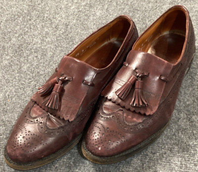 Allen Edmonds Shoes 8.5 D Mens Burgundy Arlington Wingtip  display picture 3