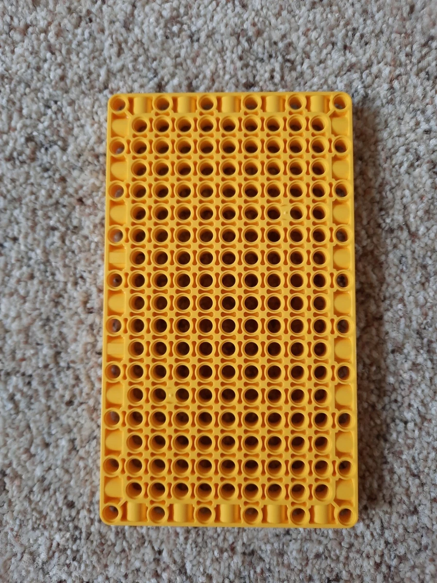 11x19 Lego Technic Panel Yellow, grid, robot Spike Prime. Base plate.  Mindstorms