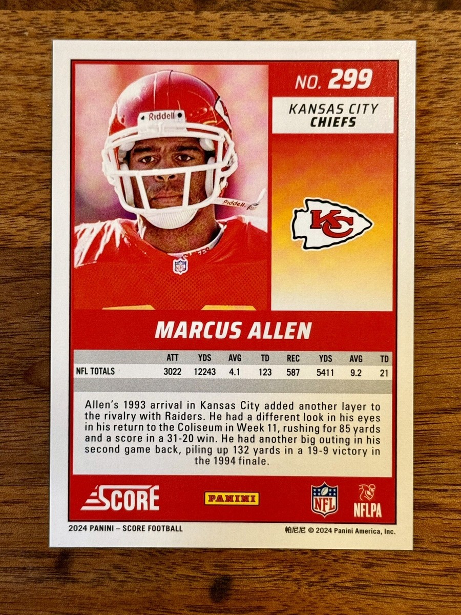 2024 Score ? Marcus Allen #299 Pink Eclipse /299 Kansas City 