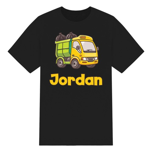 Camiseta Personalizada Linda Dibujos Animados Camión de Basura Niños Niños y Niñas Unisex, Personalizada - Imagen 5 de 10