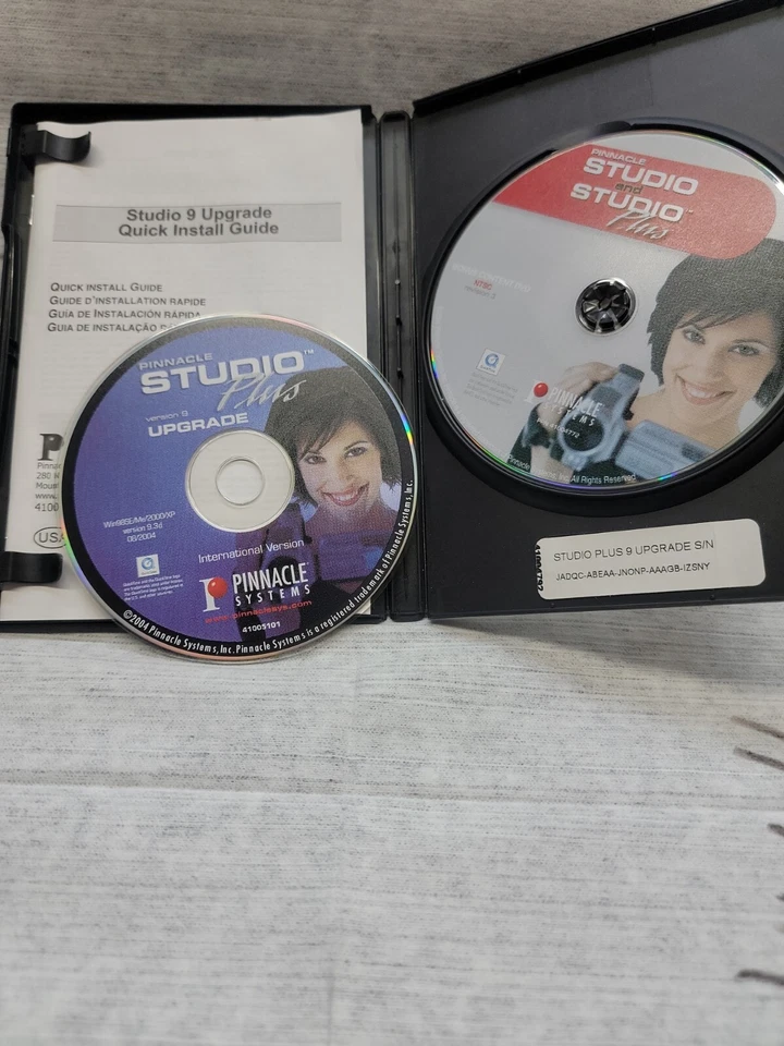 Pinnacle Studio Plus Version 9 Upgrade - 2 Disks+ MANUAL + CODE  - Image 4 of 4