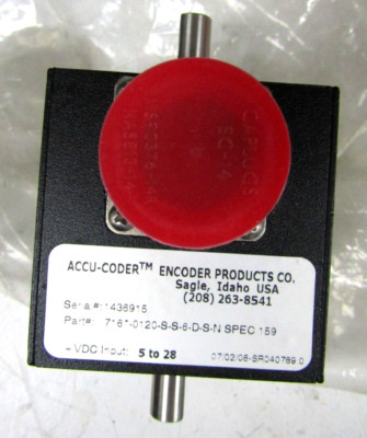   ENCODER ACCU-CODER 716 INCREMENTAL SHAFT ENCODER 5-28 VDC 716*-0120-S-S-6-D-S