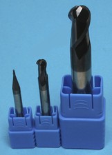 Carbide 2 Flute Ball Nose End Mill 1, 1.5, 2, 3, 4, 5, 6, 8, 10mm AlTiN Coated
