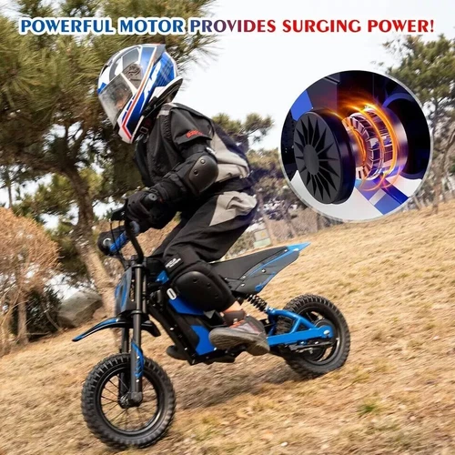 EVERCORSS EV12M Electric Kid Motorcycle – 300W Motor, 36V E-Motorcycle Blue - Picture 8 of 14