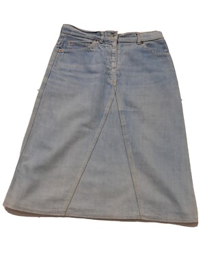 Pooh Teen Up Rock Skirt Jeans Damen Woman Blau Gr. 48 L Jacket Blau Vintage 80s