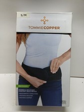 Tommie Copper S/M Recovery Comfort Back Brace, Black, Copper Znergy Fabric