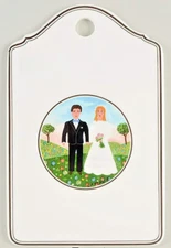 Villeroy & Boch Design Naif Wedding Bride & Groom Cheese & Cracker Board