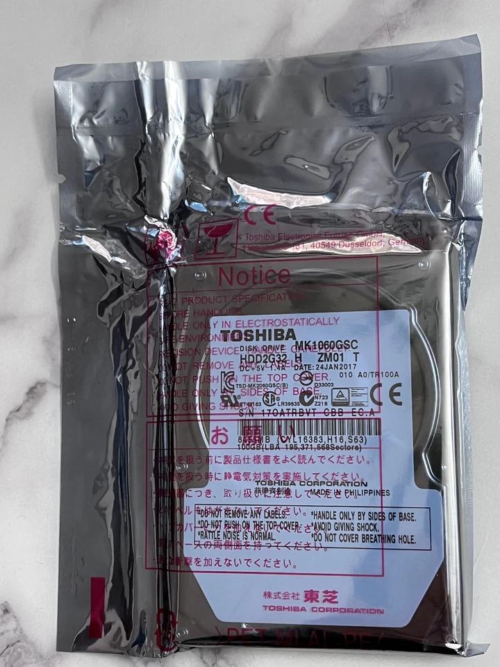 Toshiba 100GB 4200RPM 2.5" SATA MK1060GSC Autonavigation Industriecomputer HDD - Image 2 of 4