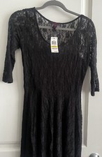 Black Lace Dress Material Girl - Size M