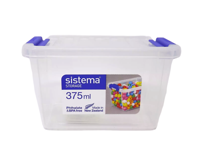 #ad Sistema Clear Plastic Storage Container New 375 ml $7.99