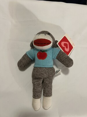 Dan Dee Sock Monkey with Apple Sweater 9'' Plush
