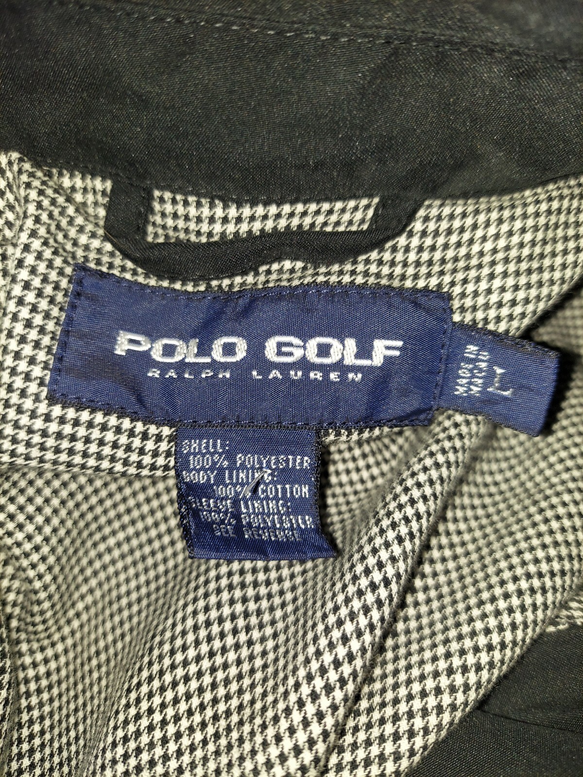 PONY Polo Ralph Lauren giacca da golf full zip uomo grande nera