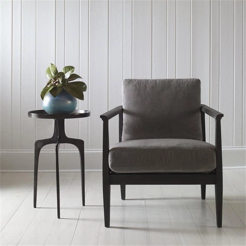 Uttermost Kenna Contemporary Aluminum Accent Table in Antique Bronze - Picture 4 of 5