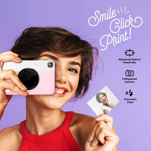 KODAK Printomatic Digital Instant Print Camera Uses Zink 2x3 Photo Paper, Pink - Picture 2 of 4