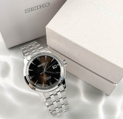 Seiko SRPE17 Presage Cocktail Time Automatic Dark Gray Dial Men's Watch 40.5mm