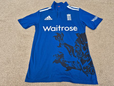 CLASSIC ENGLAND CRICKET 2015 ODI WORLD CUP HOME SHIRT MENS S SMALL ADIDAS