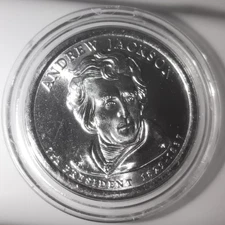 2008 (P)  - Andrew Jackson 1829-1837 -  RARE ONE DOLLAR COIN Side Strike B