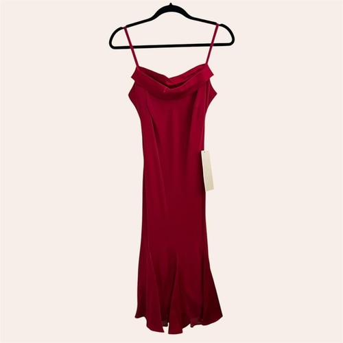 Donna Ricco 100% Silk Red Slip Dress – NWT, Size 8