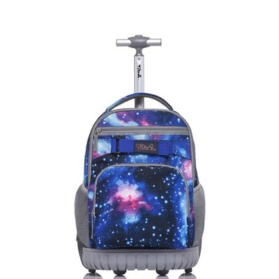Rolling Backpack 18 inch Boys and Girls Laptop Backpack, Galaxy
