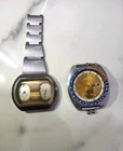 Lot Of 2 Vintage Seiko pogue & Orfina Golden Flame Watchs- As Is for parts only