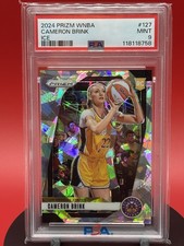 2024 Panini Prizm WNBA Cameron Brink #127 Cracked Ice PSA 9 Rookie RC Sparks SP