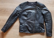 Damen Lederjacke Echtleder schwart Gr.40-42 Gr.L  kurz gefüttert *TOP