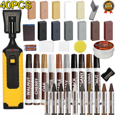 40pcs Laminate Floor Repair Kit Worktop Furniture Wax System for Chips Scratches