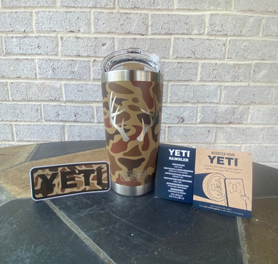 Yeti Rambler 20oz Tumbler *WETLANDS CAMO* LIMITED EDITION Custom