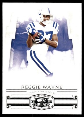Reggie Wayne 2007 Donruss Threads #91 Colts NFL READ FREE SHIPPING AutographDen