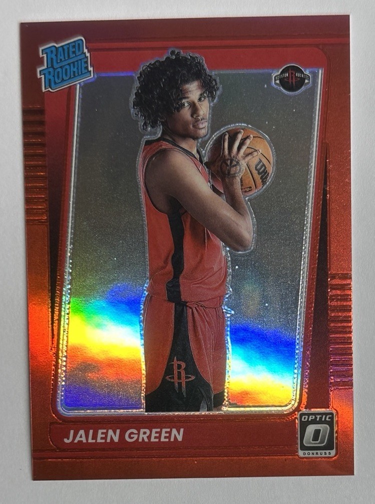 2021-22 Donruss Optic Rated Rookie Red Jalen Green 14/99 #159