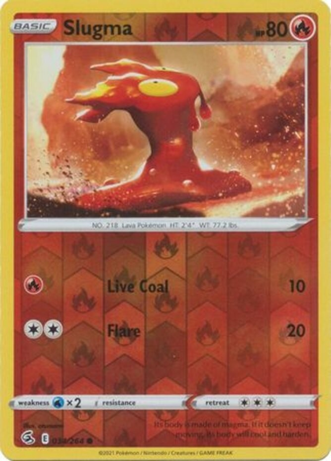 Slugma - 034/264 - Common - Reverse Holo - Lightly Played