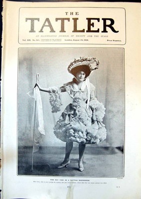 Antiker Druck Miss May Yohe Watteau Schäferin Touring Country Dublin 1904