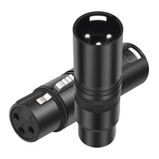 2X(2 Pack XLR Male to Female Adapter,3 Pin XLR Audio Microphone Cable5128