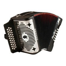 Hohner Panther 3-Row Diatonic Accordion Black