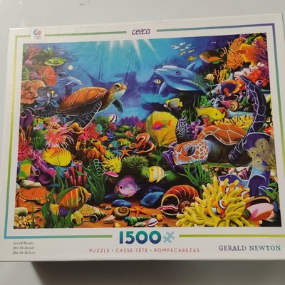 Ceaco Sea of Beauty 1500 Piece Jigsaw Puzzle New  Sealife Gerald Newton Art....A