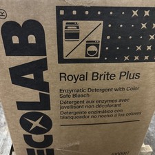 ECOLAB 6100917 Royal Brite Plus Enzymatic Detergent Color Safe Bleach 45lbs