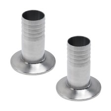 2 PCS 2 Inch Tri Clamp To 1 Inch Hose Barb Fitting 304 Stainless Sanitary