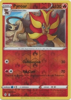 Pyroar - 023/203 - Uncommon - Reverse Holo (Damaged) Evolving Skies - Fire Pokém