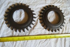 Vintage Pair of Cast Iron Planter Plates D4367 Lot 25-31-A