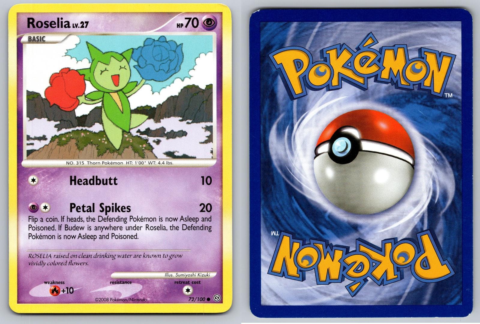 ROSELIA 72/100 COMMON STORMFRONT POKEMON NM/M