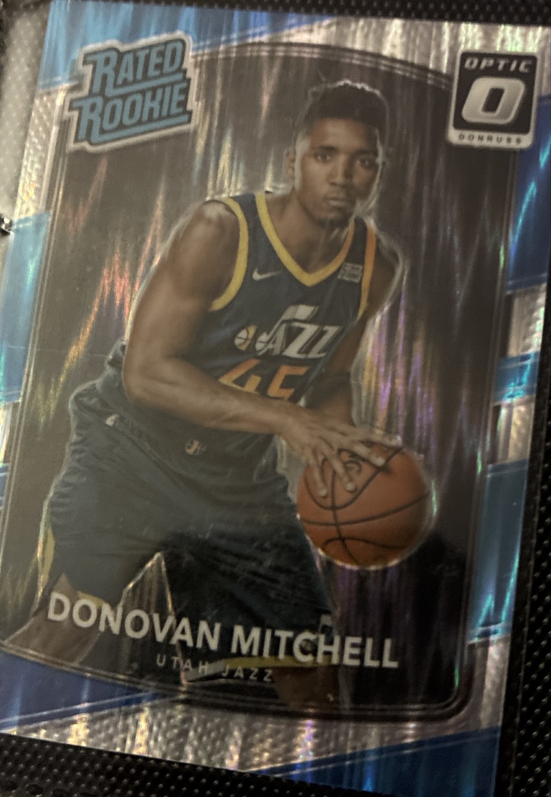 2017-18 Panini Donruss Optic - Rated Rookie Donovan Mitchell #188 Blue Velocity 
