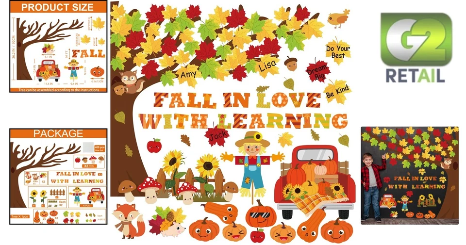 120 шт. осенняя доска объявлений украшения: осенние мечты для классных комнат и офисов - Изображение 2 из 4