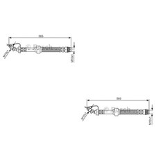 2x BOSCH Bremsschlauch vorne für Opel Movano Kasten F9 2.5 DTi 2.2 J9 U9 E9