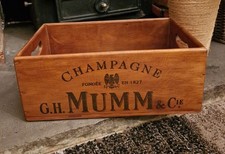 Large G. H. Mumm CIE  Champagne Decorative Wooden Hamper Box 38cm