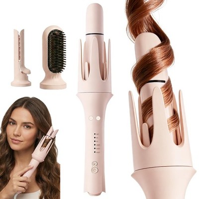 3 In 1automatic Curling Iron - Hair Curler Automatic Rotating with Straightener