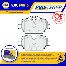 Brake Pads Set fits BMW 120 E81, E87 2.0 Rear 04 to 12 Proformer Quality