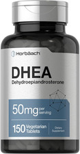 DHEA 50 mg 150 tabletas suplemento hormonal sin GMO ni gluten