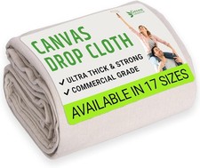 Purpose Canvas Drop Cloths - Drop Cloth for Painting, Floor Cover, Heavy Duty