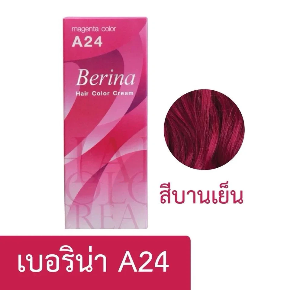 5 x Berina Tinte Permanente para Cabello Color Crema A24 Magenta Foto 2 de 2